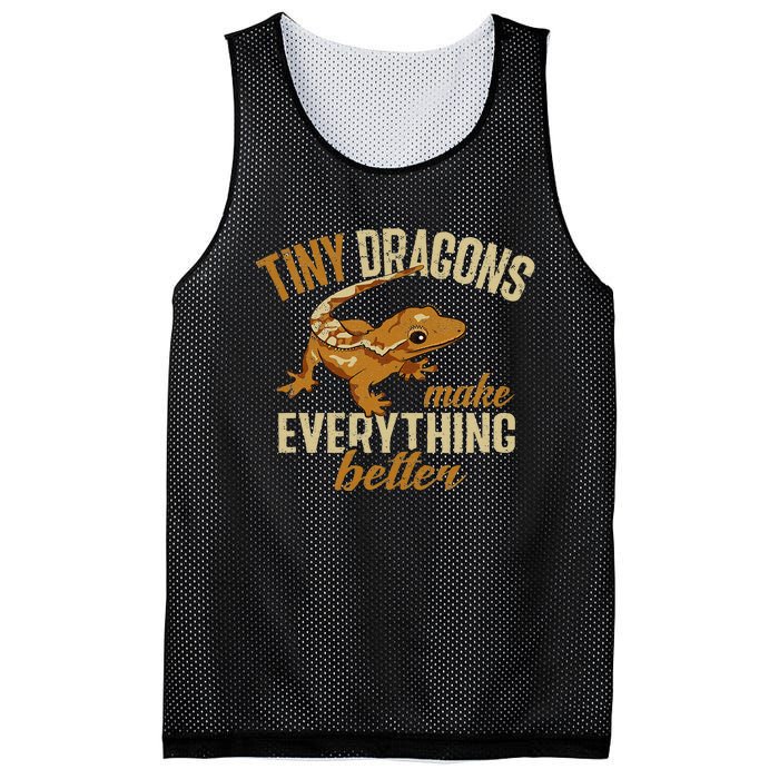 Crested Gecko Tiny Dragons Make Everything Better Mesh Reversible Basketball Jersey Tank