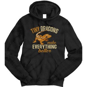 Crested Gecko Tiny Dragons Make Everything Better Tie Dye Hoodie