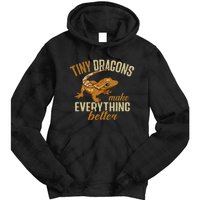 Crested Gecko Tiny Dragons Make Everything Better Tie Dye Hoodie