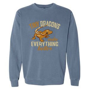 Crested Gecko Tiny Dragons Make Everything Better Garment-Dyed Sweatshirt