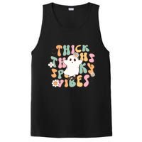 Cute Ghost Thick Thighs Spooky Vibes Death Pumpkin Retro Halloween PosiCharge Competitor Tank