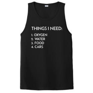 Car Guy Things I Need Oxygen And Cars Funny Auto Enthusiast PosiCharge Competitor Tank