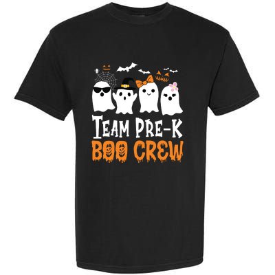 Cute Ghost Team Pre K Boo Crew Halloween Teacher Student Garment-Dyed Heavyweight T-Shirt