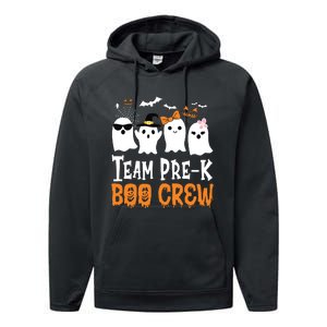 Cute Ghost Team Pre K Boo Crew Halloween Teacher Student Performance Fleece Hoodie