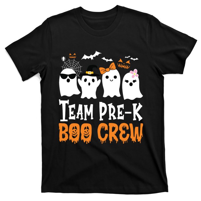 Cute Ghost Team Pre K Boo Crew Halloween Teacher Student T-Shirt