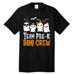 Cute Ghost Team Pre K Boo Crew Halloween Teacher Student Tall T-Shirt