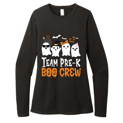 Cute Ghost Team Pre K Boo Crew Halloween Teacher Student Womens CVC Long Sleeve Shirt