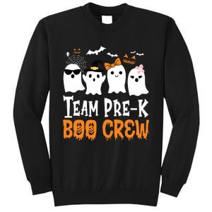 Cute Ghost Team Pre K Boo Crew Halloween Teacher Student Tall Sweatshirt