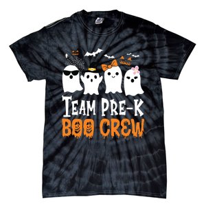 Cute Ghost Team Pre K Boo Crew Halloween Teacher Student Tie-Dye T-Shirt