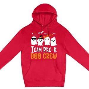 Cute Ghost Team Pre K Boo Crew Halloween Teacher Student Premium Pullover Hoodie