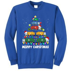 Cute Garbage Truck Christmas Tree Lights Ornat Decor Xmas Meaningful Gift Tall Sweatshirt