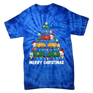 Cute Garbage Truck Christmas Tree Lights Ornat Decor Xmas Meaningful Gift Tie-Dye T-Shirt