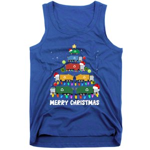 Cute Garbage Truck Christmas Tree Lights Ornat Decor Xmas Meaningful Gift Tank Top