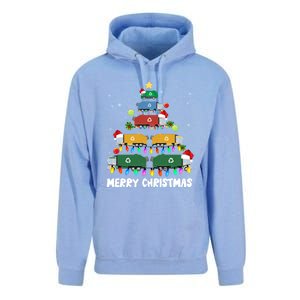 Cute Garbage Truck Christmas Tree Lights Ornat Decor Xmas Meaningful Gift Unisex Surf Hoodie