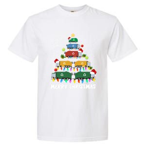 Cute Garbage Truck Christmas Tree Lights Ornat Decor Xmas Meaningful Gift Garment-Dyed Heavyweight T-Shirt