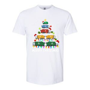 Cute Garbage Truck Christmas Tree Lights Ornat Decor Xmas Meaningful Gift Softstyle CVC T-Shirt