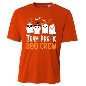 Cute Ghost Team Pre K Boo Crew Halloween Teacher Student Cooling Performance Crew T-Shirt