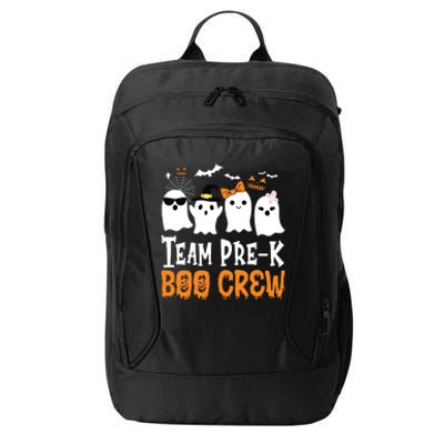 Cute Ghost Team Pre K Boo Crew Halloween Teacher Student City Backpack