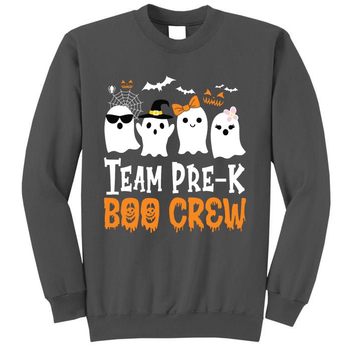 Cute Ghost Team Pre K Boo Crew Halloween Teacher Student Tall Sweatshirt