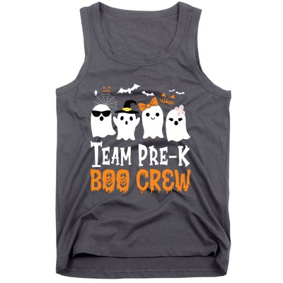 Cute Ghost Team Pre K Boo Crew Halloween Teacher Student Tank Top