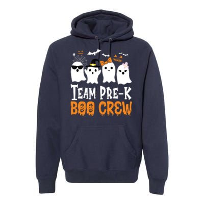 Cute Ghost Team Pre K Boo Crew Halloween Teacher Student Premium Hoodie