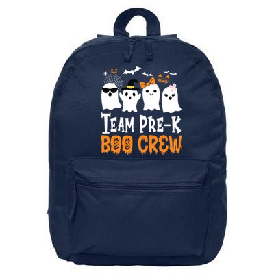 Cute Ghost Team Pre K Boo Crew Halloween Teacher Student 16 in Basic Backpack