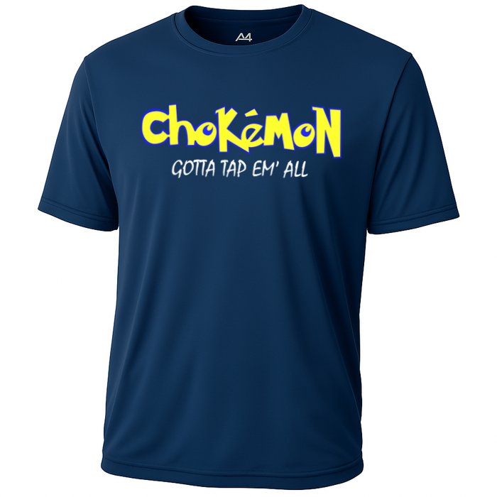 Chokemon Gotta Tap Em All Funny Jiu Jitsu MMA Cooling Performance Crew T-Shirt