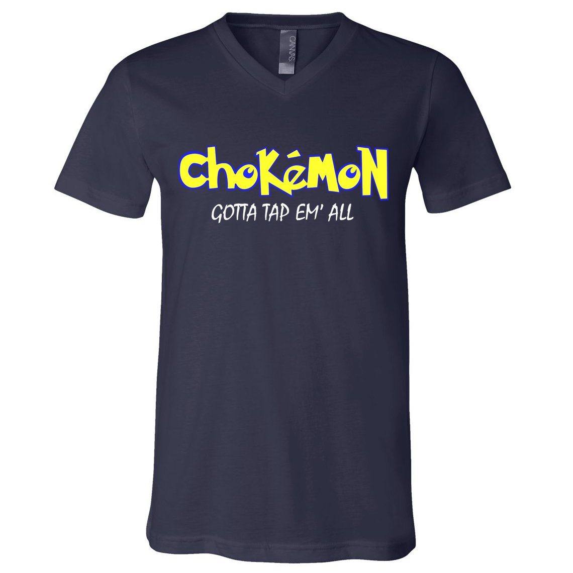Chokemon Gotta Tap Em All Funny Jiu Jitsu MMA V-Neck T-Shirt