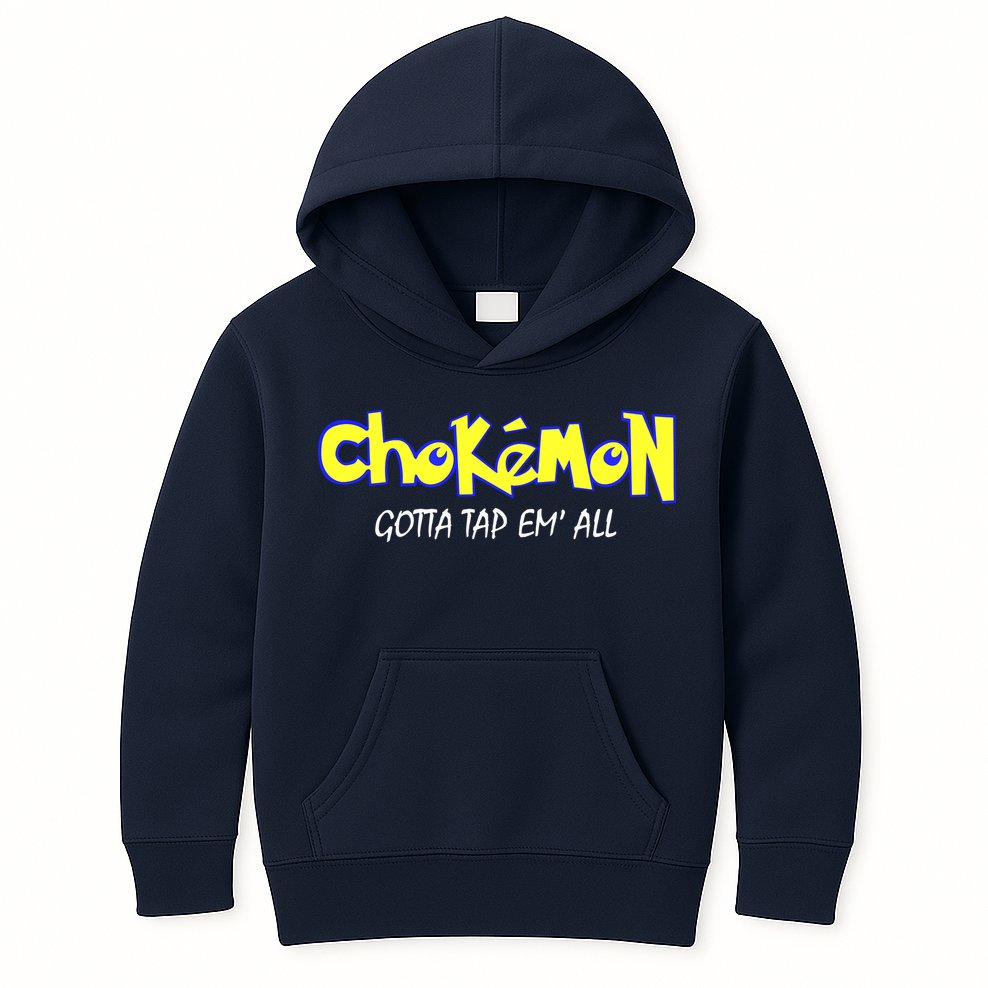 Chokemon Gotta Tap Em All Funny Jiu Jitsu MMA Kids Hoodie
