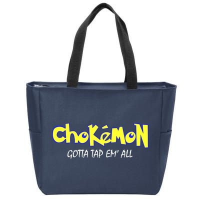 Chokemon Gotta Tap Em All Funny Jiu Jitsu MMA Zip Tote Bag