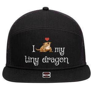 Crested Gecko Tiny Dragon Gecko Lover Cute Crestie Lizard Gift 7 Panel Mesh Trucker Snapback Hat