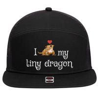 Crested Gecko Tiny Dragon Gecko Lover Cute Crestie Lizard Gift 7 Panel Mesh Trucker Snapback Hat