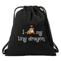Crested Gecko Tiny Dragon Gecko Lover Cute Crestie Lizard Gift Drawstring Bag