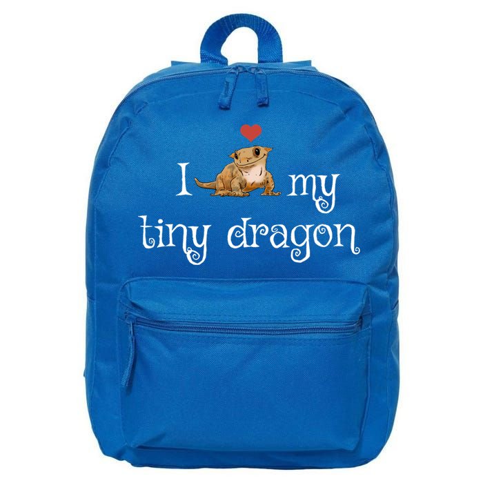 Crested Gecko Tiny Dragon Gecko Lover Cute Crestie Lizard Gift 16 in Basic Backpack