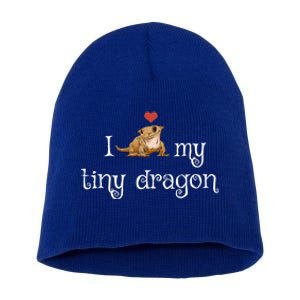 Crested Gecko Tiny Dragon Gecko Lover Cute Crestie Lizard Gift Short Acrylic Beanie