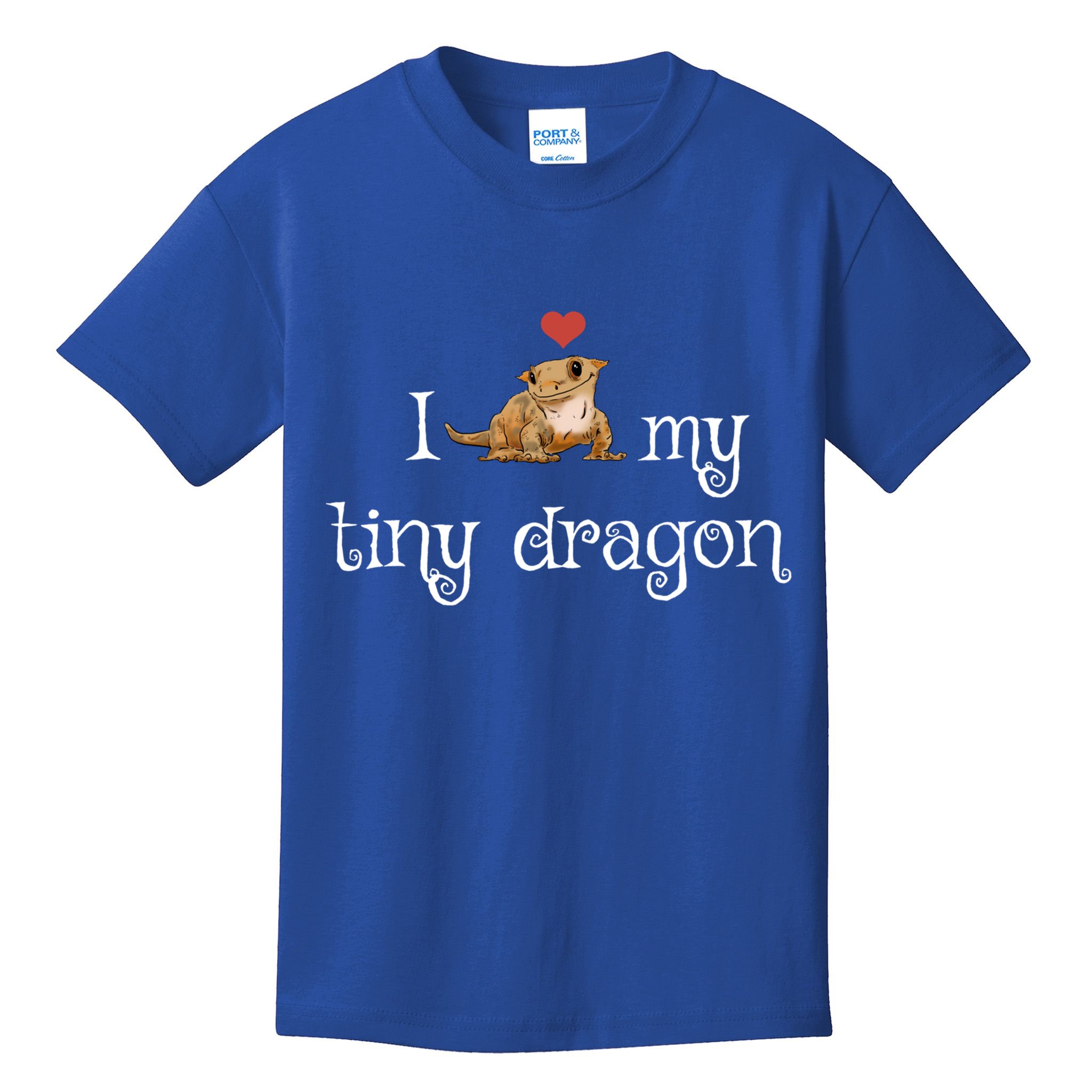 Crested Gecko Tiny Dragon Gecko Lover Cute Crestie Lizard Gift Kids T-Shirt