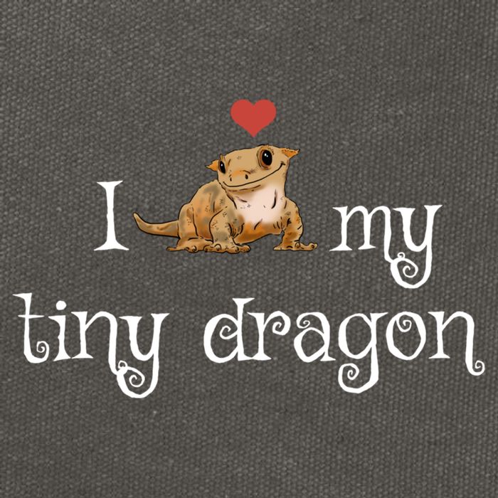 Crested Gecko Tiny Dragon Gecko Lover Cute Crestie Lizard Gift Cotton Canvas Backpack