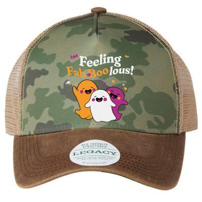 Cute Ghost Trio Boo Halloween Fab Boo Lous Legacy Tie Dye Trucker Hat