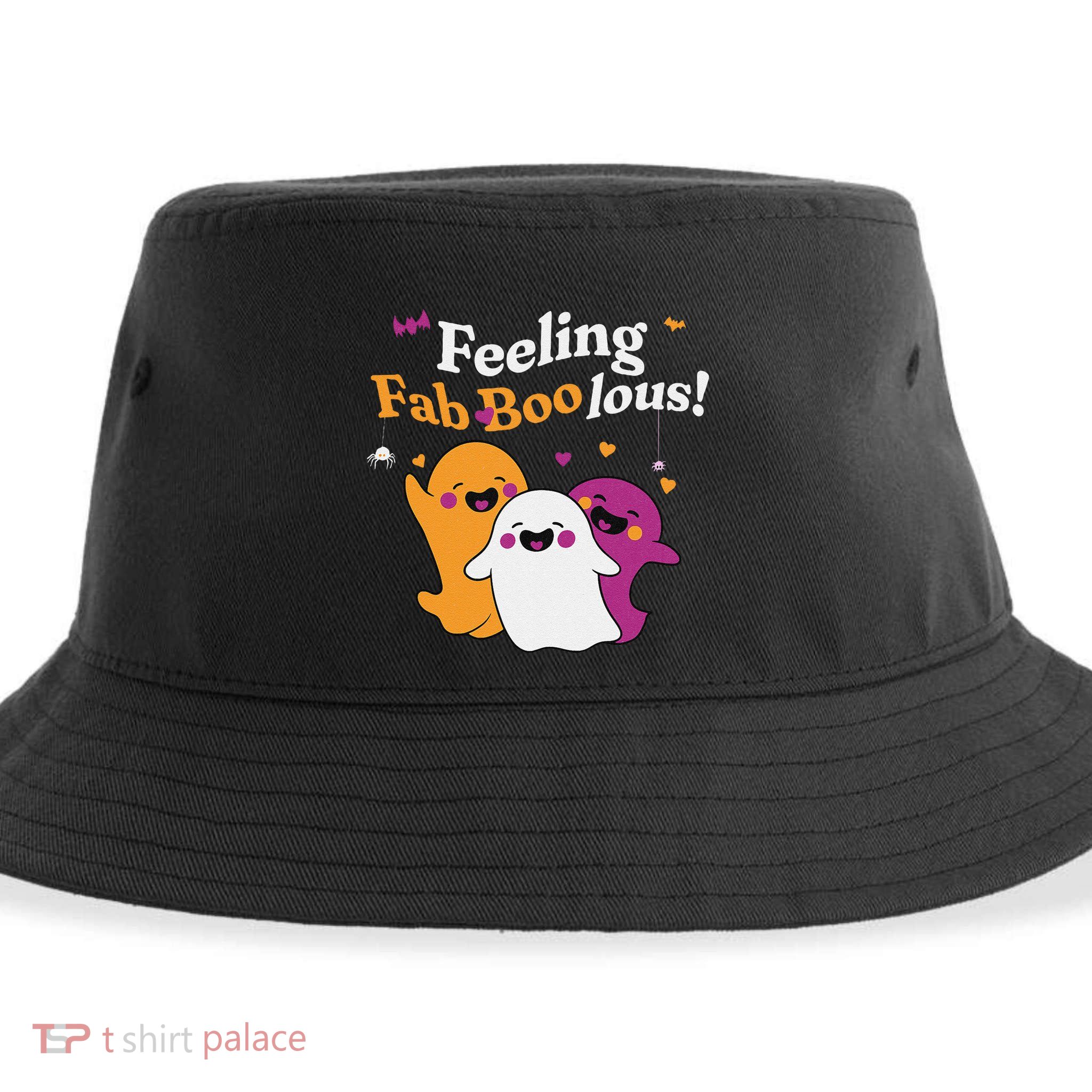 Cute Ghost Trio Boo Halloween Fab Boo Lous Sustainable Bucket Hat