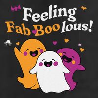 Cute Ghost Trio Boo Halloween Fab Boo Lous 11oz C Handle Ceramic Mug