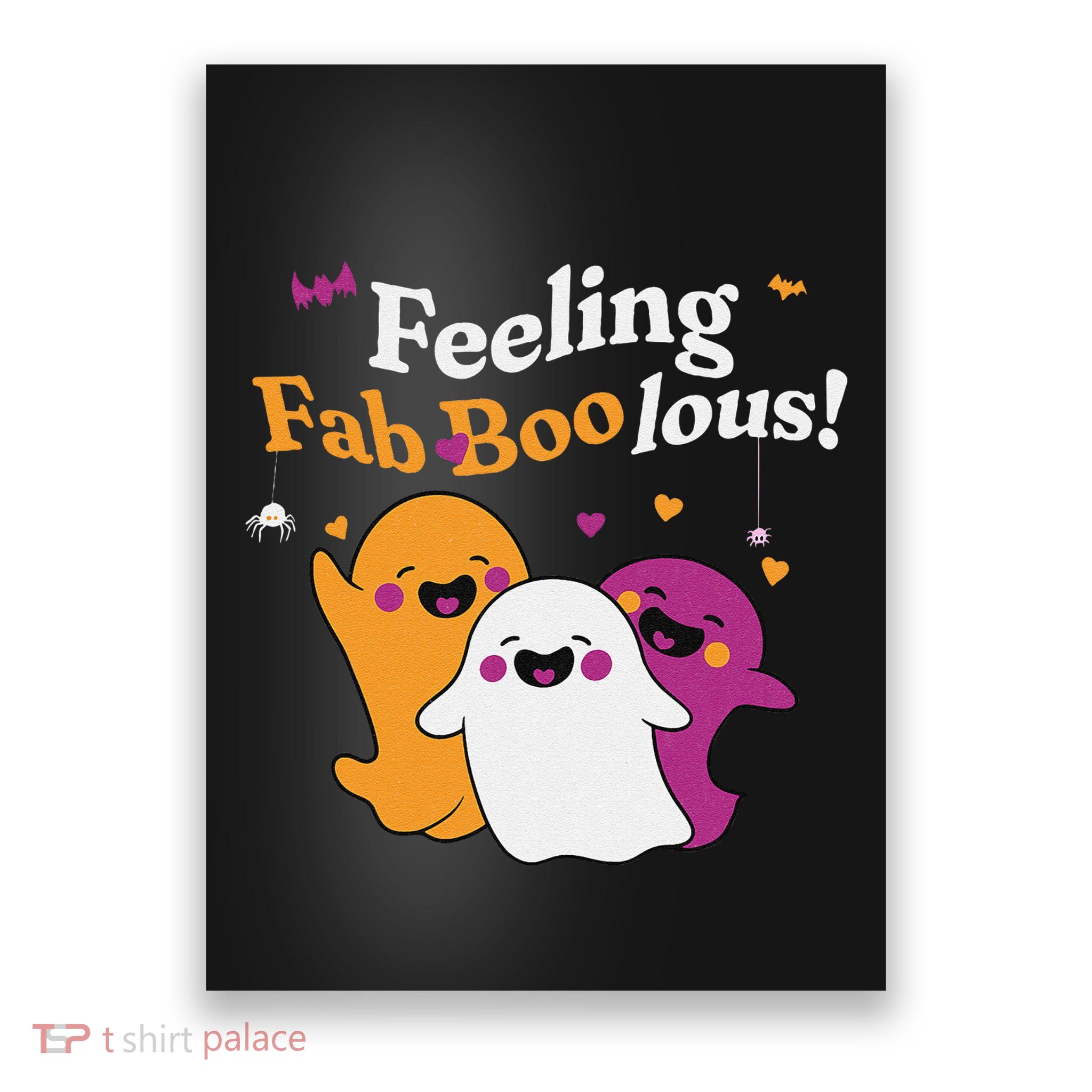 Cute Ghost Trio Boo Halloween Fab Boo Lous Poster