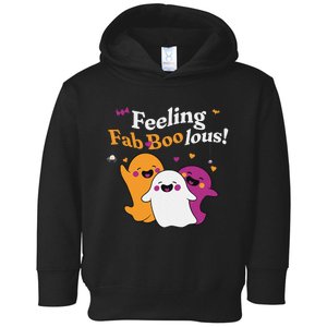 Cute Ghost Trio Boo Halloween Fab Boo Lous Toddler Hoodie