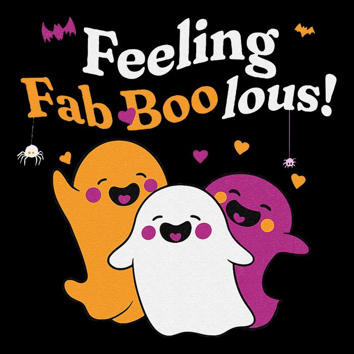 Cute Ghost Trio Boo Halloween Fab Boo Lous Zip Tote Bag