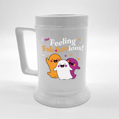 Cute Ghost Trio Boo Halloween Fab Boo Lous Beer Stein