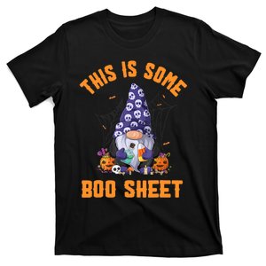 Cute Gnomes This Is Some Boo Sheet Halloween Pumpkins Ghosts T-Shirt