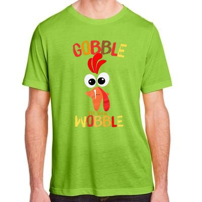 Cute Gobble Til You Wobble Costume Thanksgiving Day Women Adult ChromaSoft Performance T-Shirt