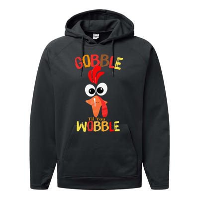 Cute Gobble Til You Wobble Costume Thanksgiving Day Women Performance Fleece Hoodie