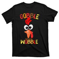 Cute Gobble Til You Wobble Costume Thanksgiving Day Women T-Shirt