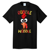 Cute Gobble Til You Wobble Costume Thanksgiving Day Women Tall T-Shirt