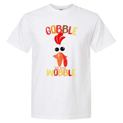 Cute Gobble Til You Wobble Costume Thanksgiving Day Women Garment-Dyed Heavyweight T-Shirt